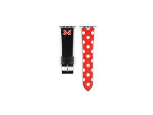 for Apple Watch Band 38mm Women Polka Dot Leather Replacement Strap for iWatch Bands with Stainless Steel Clasp for Apple Watch Series 4Series 3Series 2Series 1 Red Bowknot