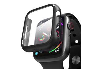 Compatible for Apple Watch Series 6/5 /4 /SE 44mm Case with Screen Protector Accessories Slim Guard Thin Bumper Full Coverage Matte Hard Cover Defense Edge for iWatch Women Men GPS (Black) Compatible for Apple Watch Series 6/5 /4 /SE 44mm Case with Screen Protector Accessories Slim Guard Thin Bumper Full Coverage Matte Hard Cover Defense Edge for iWatch Women Men GPS (Black)