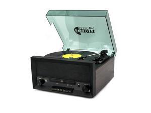 Turntable Music Center with Builtin Stereo SpeakersNostalgic Classic Wood Bluetooth Record Player with USB PlayEncodingCD Player and FM Radio Turntable Music Center with Builtin Stereo SpeakersNostalgic Classic Wood Bluetooth Record Player with USB PlayEncodingCD Player and FM Radio