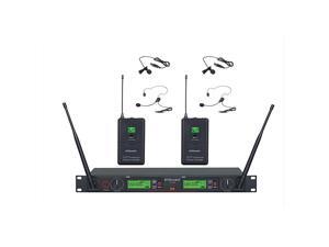Audio 2x800 Channel UHF Diversity Wireless Lapel/Lavalier/Headset Microphone Mic System (2 Lapel Mics) 733L Audio 2x800 Channel UHF Diversity Wireless Lapel/Lavalier/Headset Microphone Mic System (2 Lapel Mics) 733L