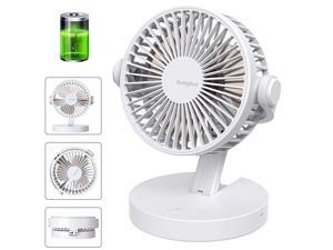 Operated Fan USB Desk Fan Foldable Small Quiet with 3 Speeds Rechargeable or USB Powered Table Fan for Home Office Travel Camping White Operated Fan USB Desk Fan Foldable Small Quiet with 3 Speeds Rechargeable or USB Powered Table Fan for Home Office Travel Camping White