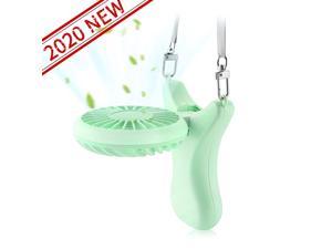 Necklace Fan 108° Rotating Free Adjustment Mini Portable USB Personal Fan 3 Setting Cooling Folding Electric Fan Rechargeable Battery Handheld Fan for Outdoor Event Travel
