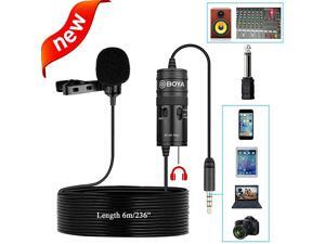 New Monitor Lavalier Microphone for Canon iPhone Podcast 19 Feet Omnidirectional Condenser Mic for Nikon Sony iPhone 10 8 8 Plus 7 6 DSLR Camcorder Audio Recorder YouTube Interview Video New Monitor Lavalier Microphone for Canon iPhone Podcast 19 Feet Omnidirectional Condenser Mic for Nikon Sony iPhone 10 8 8 Plus 7 6 DSLR Camcorder Audio Recorder YouTube Interview Video