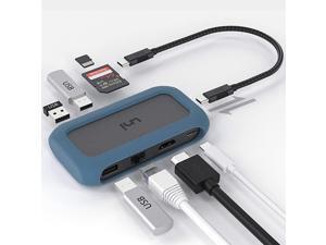 USB C Hub Ethernet 8in1 Aluminum Adapter for MacBook Pro 2020 USB TypeC to HDMI 4K 1 Gbps Ethernet SD Card Reader PD 100W USB 30 with 8 Detachable Cord Compatible for iPad Pro and More USB C Hub Ethernet 8in1 Aluminum Adapter for MacBook Pro 2020 USB TypeC to HDMI 4K 1 Gbps Ethernet SD Card Reader PD 100W USB 30 with 8 Detachable Cord Compatible for iPad Pro and More
