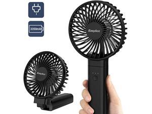 Handheld Fan  3350mAh Battery Fan 2020 Upgraded Portable Fan with Unique One Touch Power Off USB Desk Fan 317 Hours 4 Speeds Strong Winds Personal Cooling Fan for Home Office OutdoorBlack