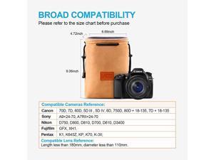 Case LATZZ Drawstring Bag Vintage DSLR Bag Soft Lens Case Gadget for Traveling and Canon Nikon Sony SLR Storage