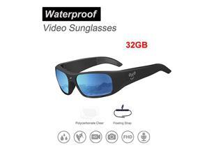 Waterproof Video Sunglasses 1080P Full HD Video Recording Camera with 32GB Builtin Memory and Polarized UV400 Protection Safety LensesUnisex Sport Design Waterproof Video Sunglasses 1080P Full HD Video Recording Camera with 32GB Builtin Memory and Polarized UV400 Protection Safety LensesUnisex Sport Design