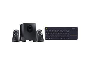 Z313 Speaker System Bundle with K400 Plus Wireless Touch TV Keyboard with Easy Media Control and Builtin Touchpad Z313 Speaker System Bundle with K400 Plus Wireless Touch TV Keyboard with Easy Media Control and Builtin Touchpad