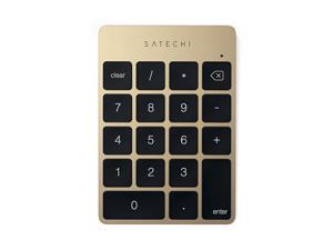 Slim Aluminum Bluetooth Wireless 18Key Keypad Keyboard Extension Compatible with 2017 iMac iMac Pro MacBook Pro MacBook iPad iPhone Dell Lenovo and More Gold Slim Aluminum Bluetooth Wireless 18Key Keypad Keyboard Extension Compatible with 2017 iMac iMac Pro MacBook Pro MacBook iPad iPhone Dell Lenovo and More Gold