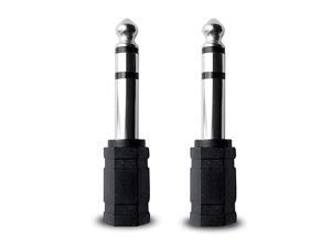 Male to 35mm Female Headphone Stereo Audio Connector 2 Pack