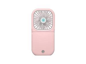 Fan, Mini USB Powered Hands-Free Fan 180° Rotating Foldable Fan Portable Hanging Neck Fan with 3 Cooling Speeds Ultra Quiet for Home Office Outdoor Travel (Pink)
