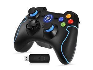 2.4G Wireless Controller for PS3, PC Gamepads with Vibration Fire Button Range up to 10m Support PC,Laptop, Android and TV Box (Blue) 2.4G Wireless Controller for PS3, PC Gamepads with Vibration Fire Button Range up to 10m Support PC,Laptop, Android and TV Box (Blue)
