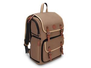 FullSize DSLR Photography Backpack Case Tan for Camera and Laptop with 156 inch Laptop Space Accessory Storage Tripod Holder LongLasting Durability and Weatherproof Rain Cover