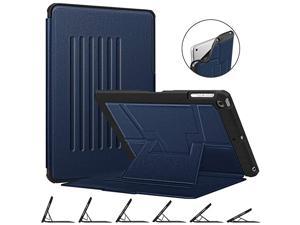 Magnetic Stand Case for iPad 97 2018 2017 iPad Air 2 iPad Air Multiple Secure Angles Shockproof Rugged Soft TPU Back Cover with Auto WakeSleep Navy