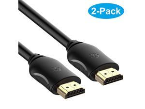 HDMI Cable HighSpeed HDTV Cable Supports Ethernet 3D 4K and Audio Return 2 Pack 6 Feet