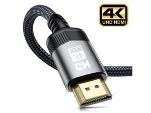 4K HDMI Cable 3.3ft, HDMI 2.0 Cable High Speed 18Gbps Gold Plated Nylon Braid HDMI Cord Supports 4K@60Hz,2K@144Hz,3D,HDR,UHD 2160P,1440P,1080P,HDCP 2.2,ARC for Apple TV,Fire TV,PS4,PS3,PC-Grey