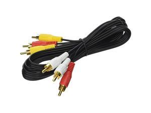 3 RCA Audio Video Composite Cable 6 Feet Black VF34RCARCACBLE064 3 RCA Audio Video Composite Cable 6 Feet Black VF34RCARCACBLE064