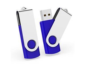 32G USB Flash Drive 2 Pack Easy-Storage Memory Stick  Thumb Drives Gig Stick USB2.0 Pen Drive for Fold Digital Data Storage, Zip Drive, Jump Drive, Flash Stick, Blue Color