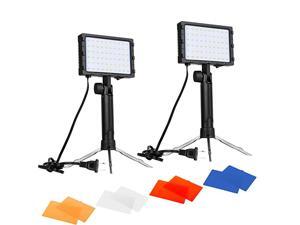 60 LED Continuous Portable Photography Lighting Kit for Table Top Photo Video Studio Light Lamp with Color Filters 2 Packs 60 LED Continuous Portable Photography Lighting Kit for Table Top Photo Video Studio Light Lamp with Color Filters 2 Packs