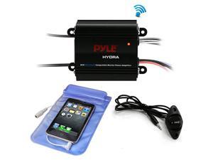 Auto 2-Channel Marine Amplifier - 200 Watt RMS 4 OHM Full Range Stereo with Wireless Bluetooth & Powerful Prime Speaker - High Crossover HD Music Audio Multi Channel System PLMRMB2CB, Black Auto 2-Channel Marine Amplifier - 200 Watt RMS 4 OHM Full Range Stereo with Wireless Bluetooth & Powerful Prime Speaker - High Crossover HD Music Audio Multi Channel System PLMRMB2CB, Black