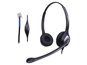 Wired Telephone Headset Binaural Call Center RJ9 Headsets with Noise Cancelling Mic Compatible for Plantronics M10 M12 M22 MX10 Amplifiers or Cisco 7940 7942 7962 Landline DeskphonesF602C3 Wired Telephone Headset Binaural Call Center RJ9 Headsets with Noise Cancelling Mic Compatible for Plantronics M10 M12 M22 MX10 Amplifiers or Cisco 7940 7942 7962 Landline DeskphonesF602C3