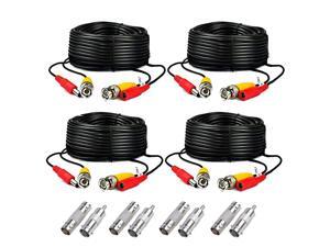 125ft Black Pre-Made All-in-One BNC Male to Male Video and Power Cable with RCA Connector for CCTV Camera DVR Security System, Black 125ft Black Pre-Made All-in-One BNC Male to Male Video and Power Cable with RCA Connector for CCTV Camera DVR Security System, Black