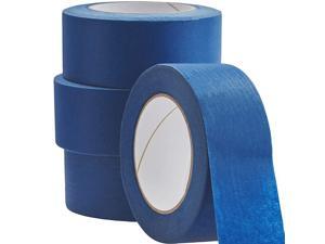 Blue Painters Tape 2 inch 4x 60 Yard Roll. Easy-Tear, Pro-Grade Removable Masking Tape Great for Home, Office or Commercial Contractor. Clean, Drip-Free Painting with Wide Crepe Paper Rolls