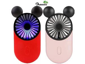 Cute Personal Mini Fan Handheld amp Portable USB Rechargeable Fan with Beautiful LED Light 3 Adjustable Speeds Portable Holder for Indoor Outdoor Activities Cute Mouse 2 Pack Red+Pink Cute Personal Mini Fan Handheld amp Portable USB Rechargeable Fan with Beautiful LED Light 3 Adjustable Speeds Portable Holder for Indoor Outdoor Activities Cute Mouse 2 Pack Red+Pink