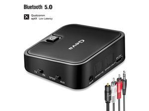 Bluetooth 50 Transmitter and Receiver 2 in 1 Bluetooth Audio Adapter with 35mm Wireless Bluetooth Audio Receiver Bluetooth Transmitter for TVPC aptX Low Latency Bluetooth 50 Transmitter and Receiver 2 in 1 Bluetooth Audio Adapter with 35mm Wireless Bluetooth Audio Receiver Bluetooth Transmitter for TVPC aptX Low Latency
