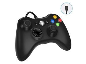 Wired Controller for Xbox 360,  Game Controller for Xbox 360 with Dual-Vibration Turbo for Microsoft Xbox 360/360 Slim and PC Windows 7,8,10