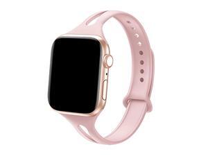 Sport Band Compatible with Apple Watch 42mm 44mm Soft Silicone Sport Strap Replacement Narrow Bands for iWatch Series 4 3 2 1 Sport Edition Sand Pink Sport Band Compatible with Apple Watch 42mm 44mm Soft Silicone Sport Strap Replacement Narrow Bands for iWatch Series 4 3 2 1 Sport Edition Sand Pink