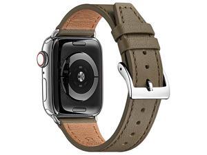 Watch Band Compatible with Apple Watch Band 38mm 40mm 42mm 44mm for Men and WomenGenuine Leather Replacement Strap for iWatch Series 54321 TaupeSilver 42mm 44mm Watch Band Compatible with Apple Watch Band 38mm 40mm 42mm 44mm for Men and WomenGenuine Leather Replacement Strap for iWatch Series 54321 TaupeSilver 42mm 44mm
