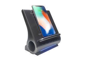 Dockall D108 Fast Wireless Charging Dock WBluetooth Speakers Gray Dockall D108 Fast Wireless Charging Dock WBluetooth Speakers Gray