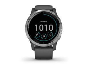 010-02174-01 Vivoactive 4, GPS Smartwatch, Features Music, Body Energy Monitoring, Animated Workouts, Pulse Ox Sensors and More, Silver with Gray Band 010-02174-01 Vivoactive 4, GPS Smartwatch, Features Music, Body Energy Monitoring, Animated Workouts, Pulse Ox Sensors and More, Silver with Gray Band