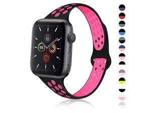 Sport Slim Silicone Band Compatible for Apple Watch Band 38mm 42mm 40mm 44mm, Thin Breathable Narrow Replacement Sp Wristband for iWatch Series SE/6/5/4/3/2/1 Women Men,38mm/40mm Sport Slim Silicone Band Compatible for Apple Watch Band 38mm 42mm 40mm 44mm, Thin Breathable Narrow Replacement Sp Wristband for iWatch Series SE/6/5/4/3/2/1 Women Men,38mm/40mm