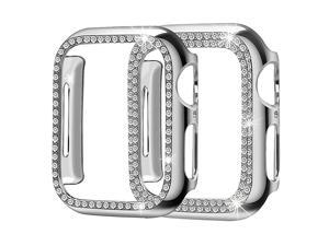 Compatible for Apple Watch Case 42mm 2 Pack Women Soft Bling PC Full Cover Screen Protective Bumper Frame for iWatch Series 3 2 1Silver42mm Compatible for Apple Watch Case 42mm 2 Pack Women Soft Bling PC Full Cover Screen Protective Bumper Frame for iWatch Series 3 2 1Silver42mm