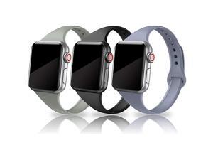 Sport Band Compatible with iWatch 38mm 40mm 3 Packs Narrow Soft Silicone Slim Thin Small Replacement Wristband Compatible for iWatch Series 54321 Sport Edition Women Men Sport Band Compatible with iWatch 38mm 40mm 3 Packs Narrow Soft Silicone Slim Thin Small Replacement Wristband Compatible for iWatch Series 54321 Sport Edition Women Men
