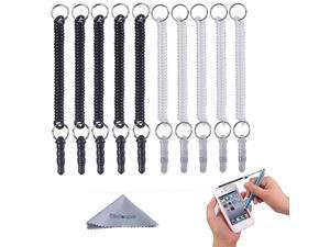 Stylus Tether 10 Pack of Detachable Elastic Coil Tether StringsLanyards with 35mm Earphone Jack for Stylus Pens BlackClear Stylus Tether 10 Pack of Detachable Elastic Coil Tether StringsLanyards with 35mm Earphone Jack for Stylus Pens BlackClear