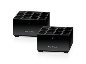 Nighthawk Whole Home Mesh WiFi 6 System MK62 AX1800 Router with 1 Satellite Extender Coverage up to 3000 sq ft and 25+ Devices MK62100NAS Nighthawk Whole Home Mesh WiFi 6 System MK62 AX1800 Router with 1 Satellite Extender Coverage up to 3000 sq ft and 25+ Devices MK62100NAS