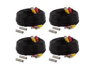 100ft BNC Video Power Cable BNC Extension Wire Cord with Connectors All in one premade Siamese Cable for Surveillance CCTV Security Camera Video System Black 4 Packs by 100ft BNC Video Power Cable BNC Extension Wire Cord with Connectors All in one premade Siamese Cable for Surveillance CCTV Security Camera Video System Black 4 Packs by