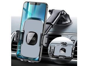 Universal Car Phone Mount Holder Military Grade Cell Phone Holder for Car Windshield Dash Vent Compatible with iPhone 11 Pro MaxXRXSX8 Samsung Galaxy S20+UltraNote10 Plus S9 and All