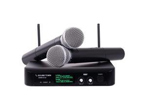 SWM10U2HH Professional DualChannel UHF Wireless Microphone System with 2 Handheld Mics for Church Business Meeting Outdoor Wedding and Karaoke SWM10U2HH Professional DualChannel UHF Wireless Microphone System with 2 Handheld Mics for Church Business Meeting Outdoor Wedding and Karaoke