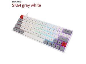 SK64S Hot Swappable Bluetooth 51 WirelessWired Mechanical Keyboard with RGB Backlit PBT KeycapsIP6X Waterproof for WinMacGaming Gateron Optical Brown Grey White SK64S Hot Swappable Bluetooth 51 WirelessWired Mechanical Keyboard with RGB Backlit PBT KeycapsIP6X Waterproof for WinMacGaming Gateron Optical Brown Grey White