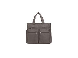 Tote Bag Waterproof Nylon Multi Pocket Shoulder Bags Laptop Work Bag Teacher Purse and Handbags for Women Men Grey
