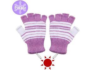 USB 2.0 Powered Stripes Heating Pattern Knitting Wool Cute Heated Paw Gloves Fingerless Hands Warmer Mittens Laptop Computer Warm Gloves for Women Men Girls Boys (Black) USB 2.0 Powered Stripes Heating Pattern Knitting Wool Cute Heated Paw Gloves Fingerless Hands Warmer Mittens Laptop Computer Warm Gloves for Women Men Girls Boys (Black)