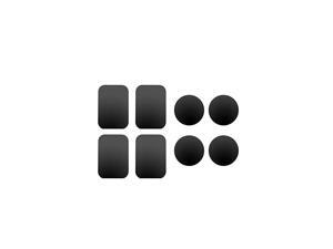 JF03 Happy Bell Mount Metal Plate for Magnetic Car Mount with 3M Adhesive 4 x Rectangular 4 x Round Pack of 8 JF03 Happy Bell Mount Metal Plate for Magnetic Car Mount with 3M Adhesive 4 x Rectangular 4 x Round Pack of 8