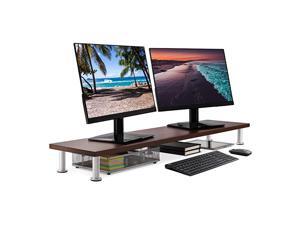 Dual Monitor Stand for Computer Screens Solid Bamboo Riser Supports The Heaviest Monitors Printers Laptops or TVs Perfect Shelf Organizer for Office Desk Accessories amp TV Stands Brown Dual Monitor Stand for Computer Screens Solid Bamboo Riser Supports The Heaviest Monitors Printers Laptops or TVs Perfect Shelf Organizer for Office Desk Accessories amp TV Stands Brown