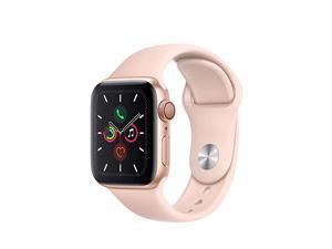 Watch Series 5 (GPS + Cellular, 40MM) - Gold Aluminum Case with Pink Sand Sport Band (Renewed) Watch Series 5 (GPS + Cellular, 40MM) - Gold Aluminum Case with Pink Sand Sport Band (Renewed)