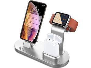 3 in 1 Charging Stand Compatible with iWatch Series 6SE54321 AirPods Pro and iPhone Series 1211 SeriesXsX MaxXRX8 8P77P6S6S PlusOriginal Charger Cables Required Silver 3 in 1 Charging Stand Compatible with iWatch Series 6SE54321 AirPods Pro and iPhone Series 1211 SeriesXsX MaxXRX8 8P77P6S6S PlusOriginal Charger Cables Required Silver