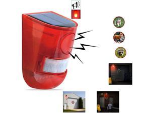 Solar Security Alarm Light Motion Sensor Warning Sound 110DB System